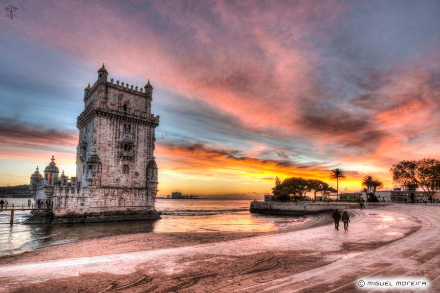 Sunset in Torre de Belém