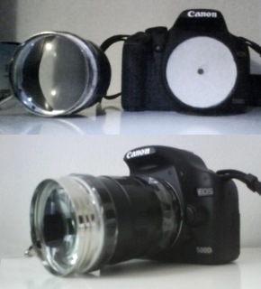 Mounting the lens - lens and diaphragm in the camera